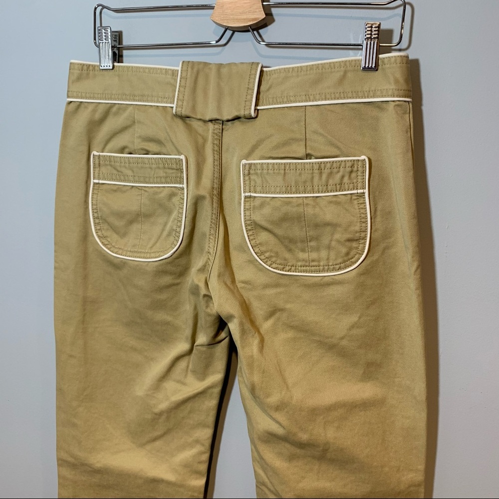 Marc Jacobs Tan Khaki Pants w/ White Piping NWOT